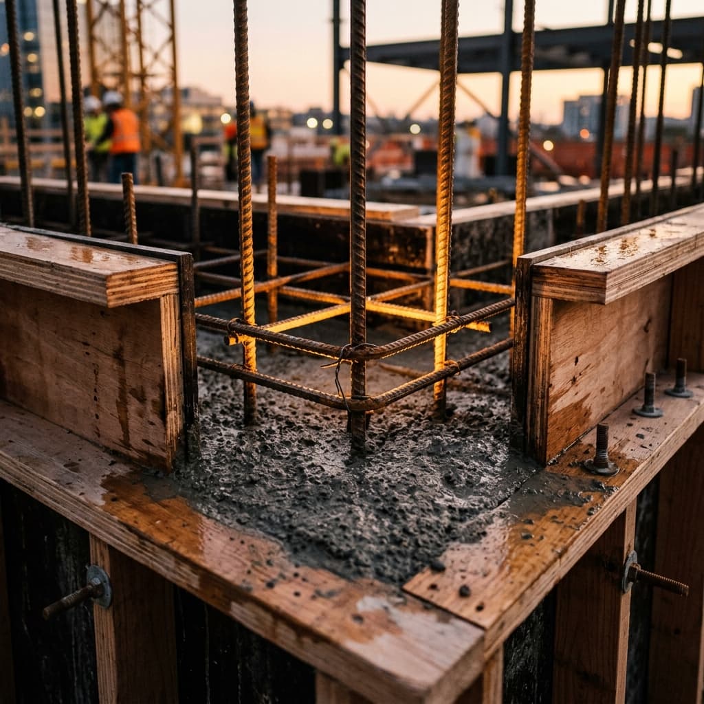 Engineering material concrete pouring precision render
